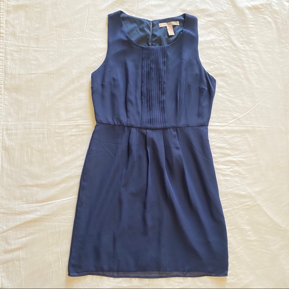 Forever21 chiffon blue sleeveless dress knee lngth - Picture 1 of 12
